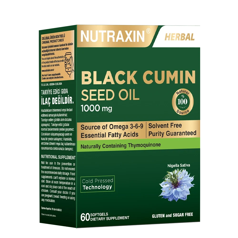Schwarzkümmelöl Softgel-Kapseln 1000mg | Black Cumin Seed Oil 1000mg
